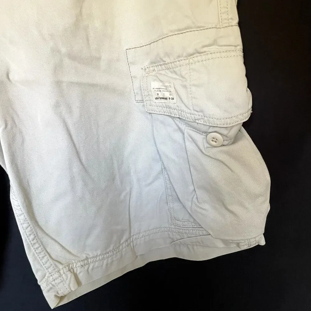Levi's cargo pants beige men's size W36 cotton‎ multiple pockets summery style